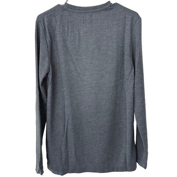 Level Ten Gray pull over long sleeve thick tee shirt size S - Picture 2 of 8